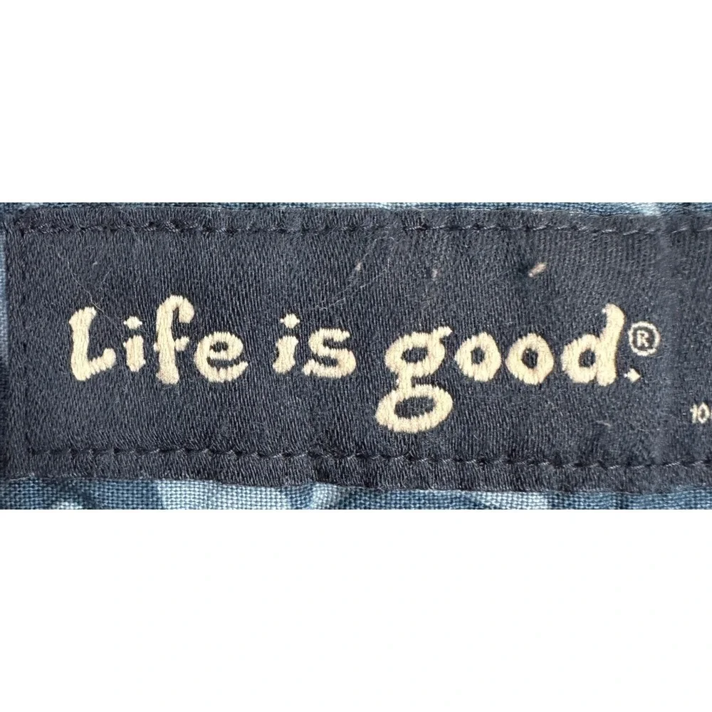 Life Is Good Shorts Mens XL Brown Canvas Chino Flat Front Casual Outdoor Pockets